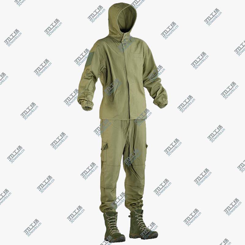 images/goods_img/20210319/3D model Military Green Uniform With Boots (2 cloth sides)/1.jpg